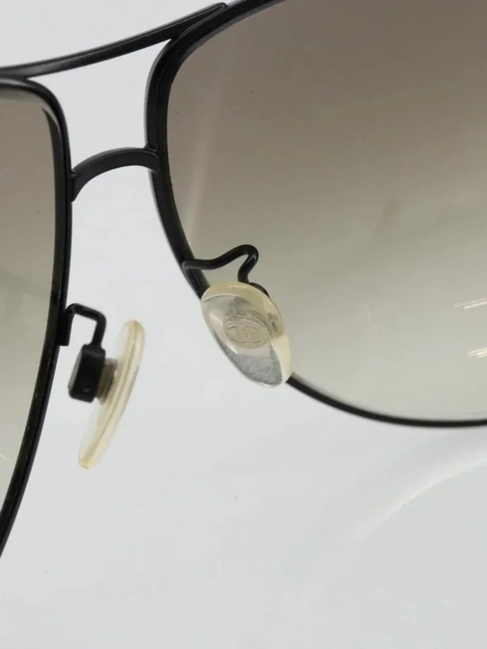 CHANEL Sunglasses plastic Black 4128 CC Auth hk3744A